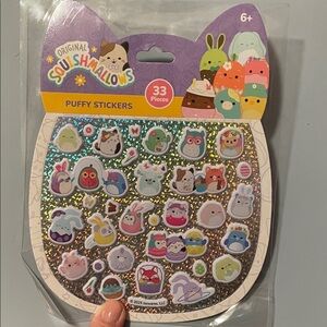 Original Squishmallows Puffy Stickers 33 Stationary Stickers Spring Theme NWT